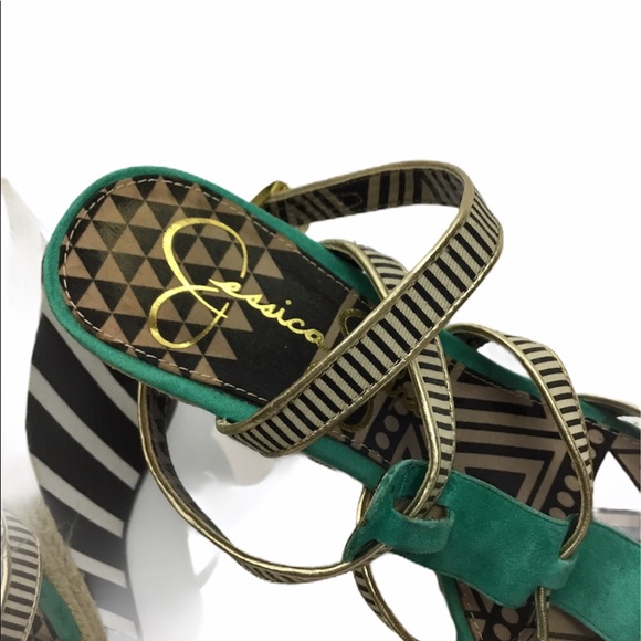 Jessica Simpson Striped wedges size 6 - Picture 2 of 3